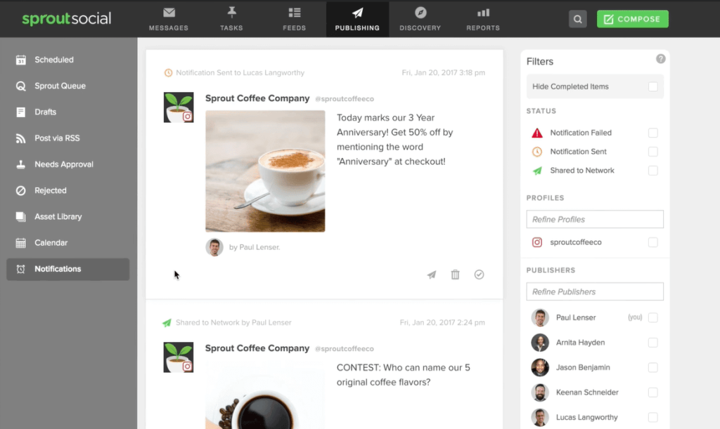 Sprout Social tool