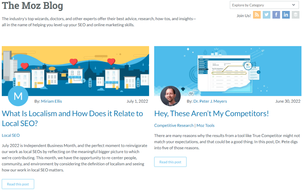 Moz blog