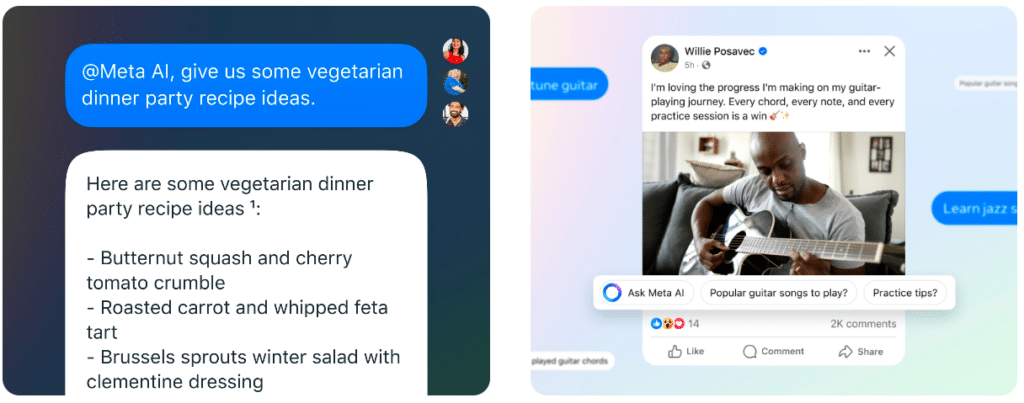 Meta AI - Disponível apenas em inglês no momento, em países selecionados