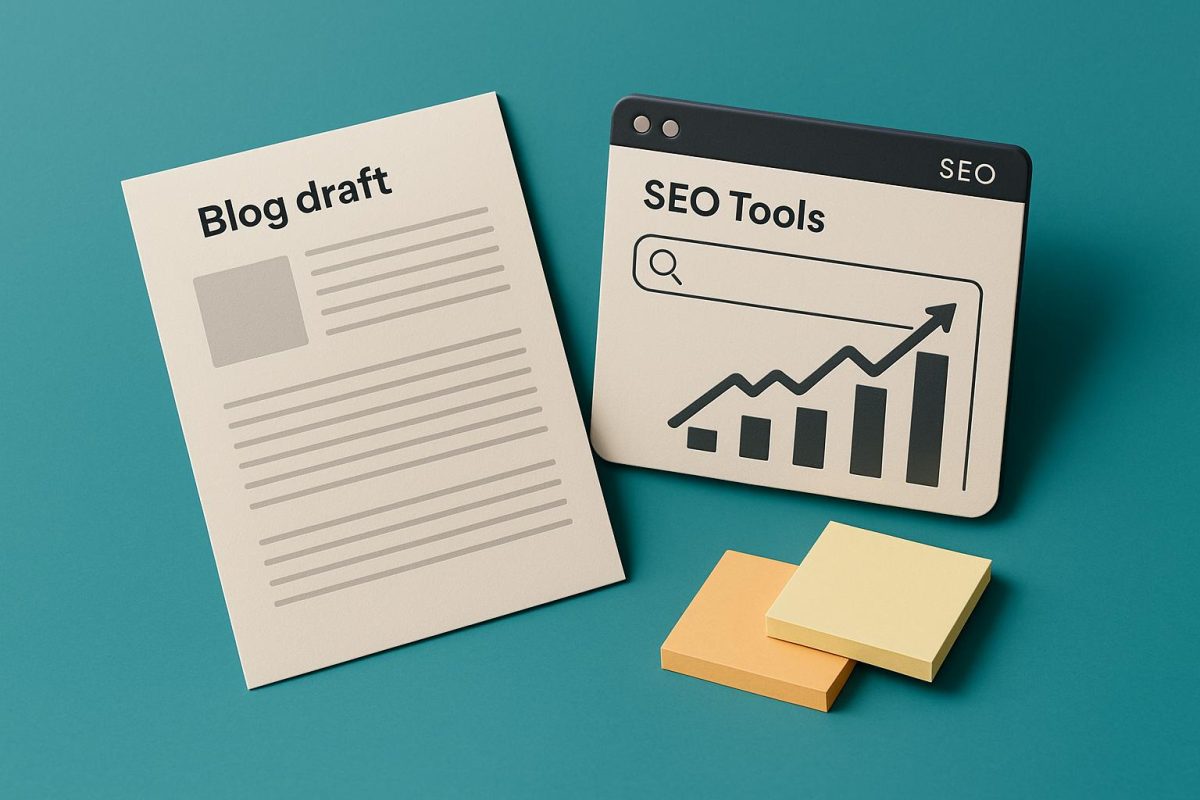 rascunho de blog e ferramentas de SEO