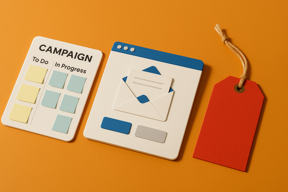 materiais de marketing e planejamento