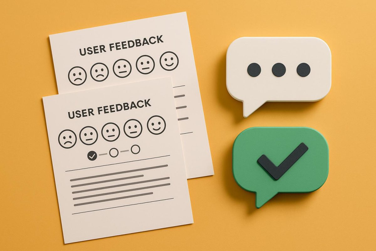 Feedback do usuário com emojis de emoções