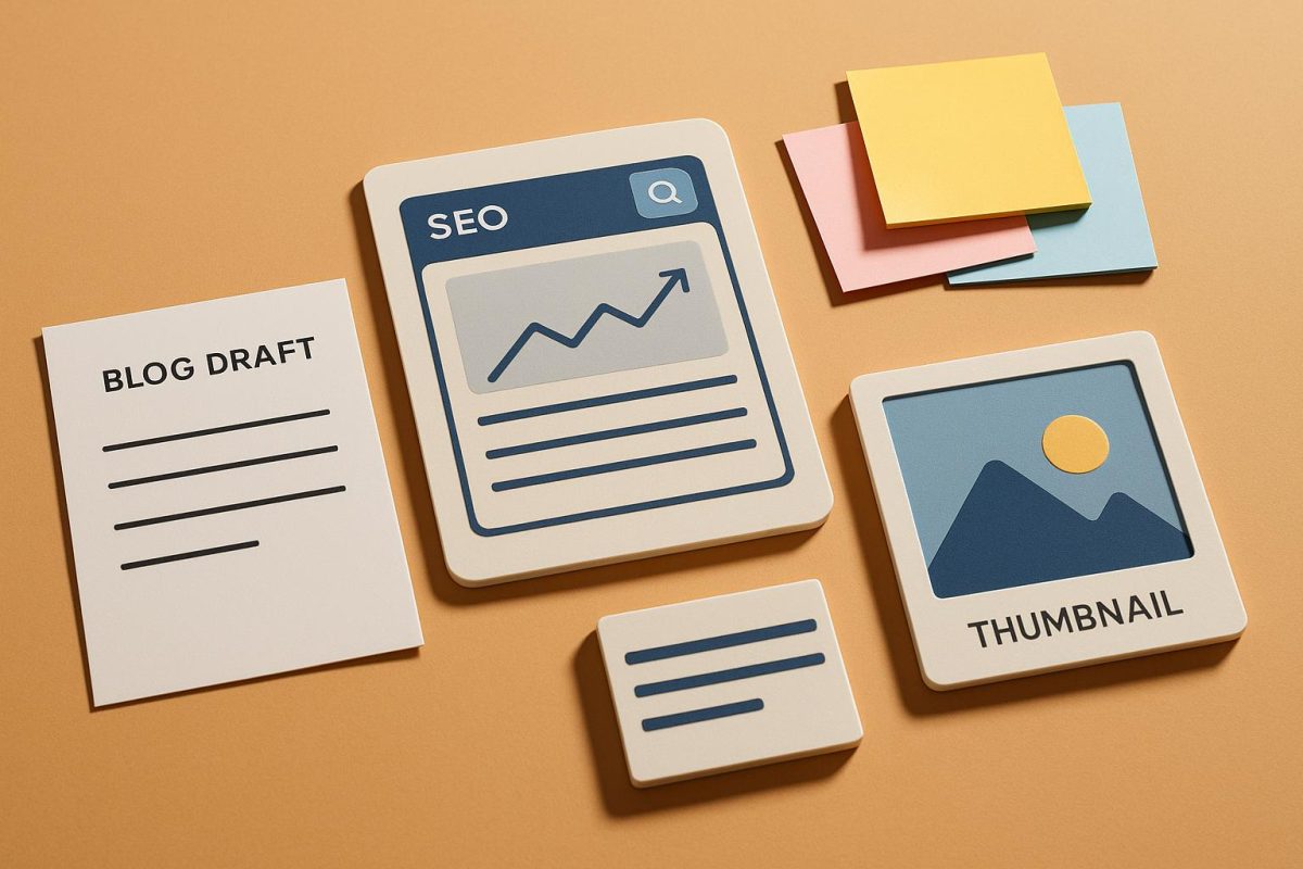 materiais de planejamento de blog e SEO