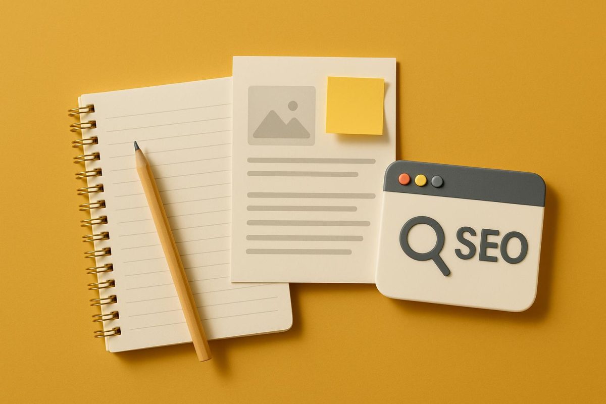 materiais de escrita sobre SEO