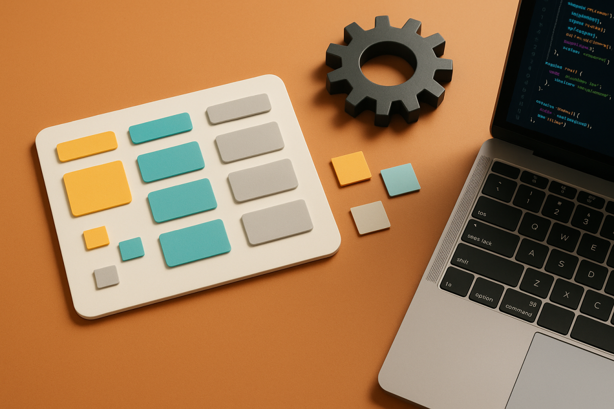 Materiais de prototipagem para design na mesa.