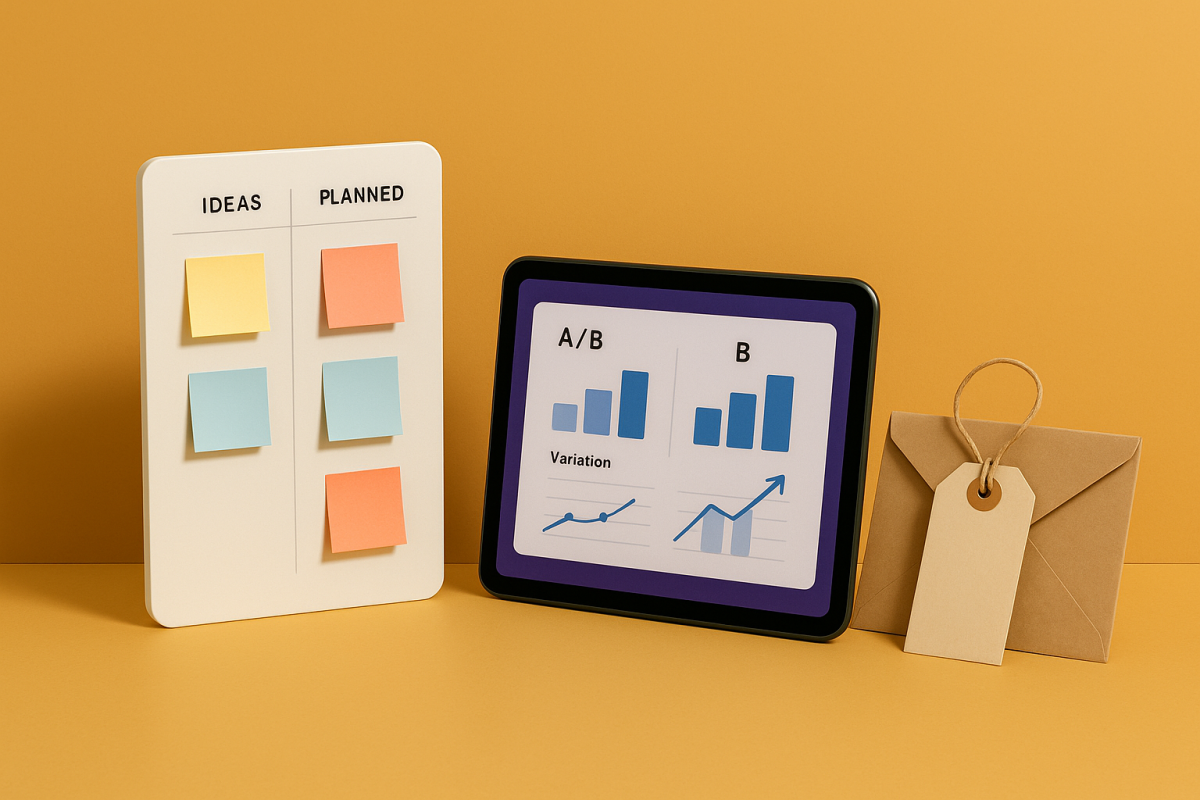 Quadro de ideias e gráfico digital