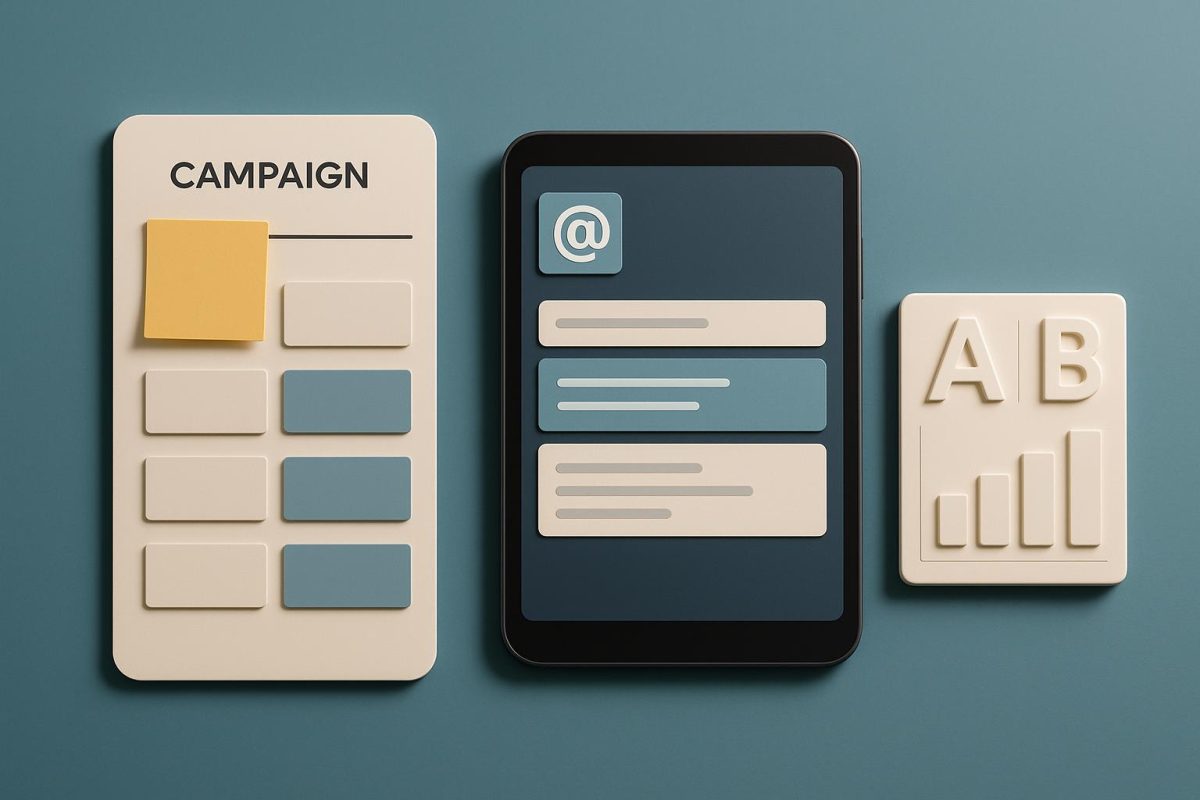 dispositivos e gráficos de marketing